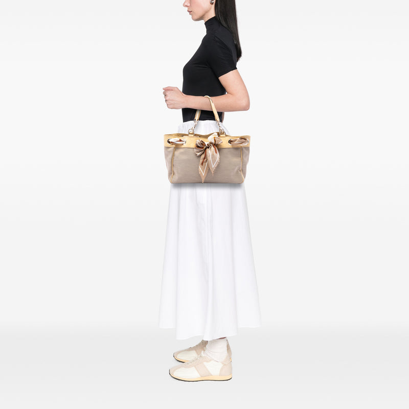 Medium Guccissima Trimmed Canvas Positano Tote - Image 6