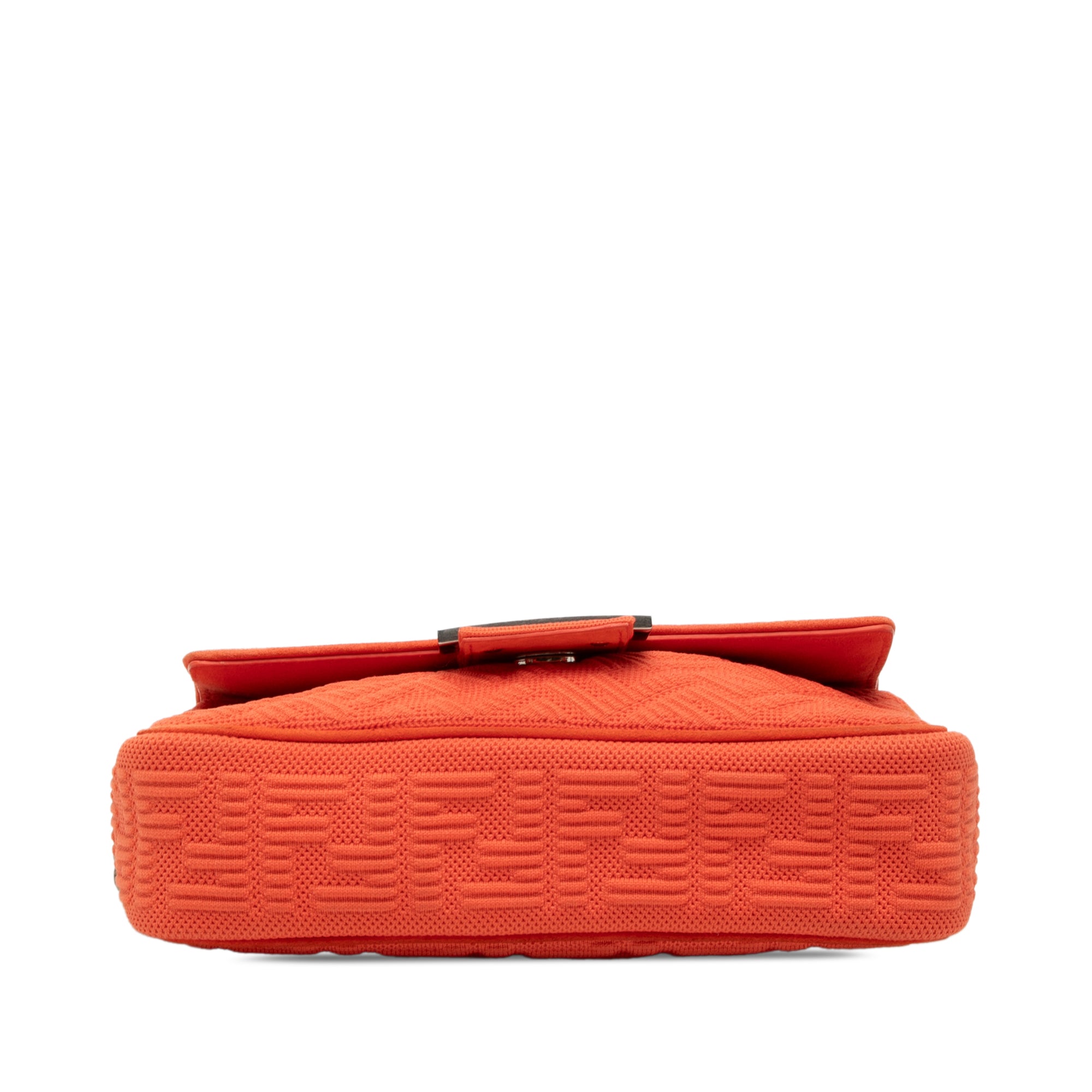 Zucca Embossed Technical Fabric Chain Midi Baguette - Image 3