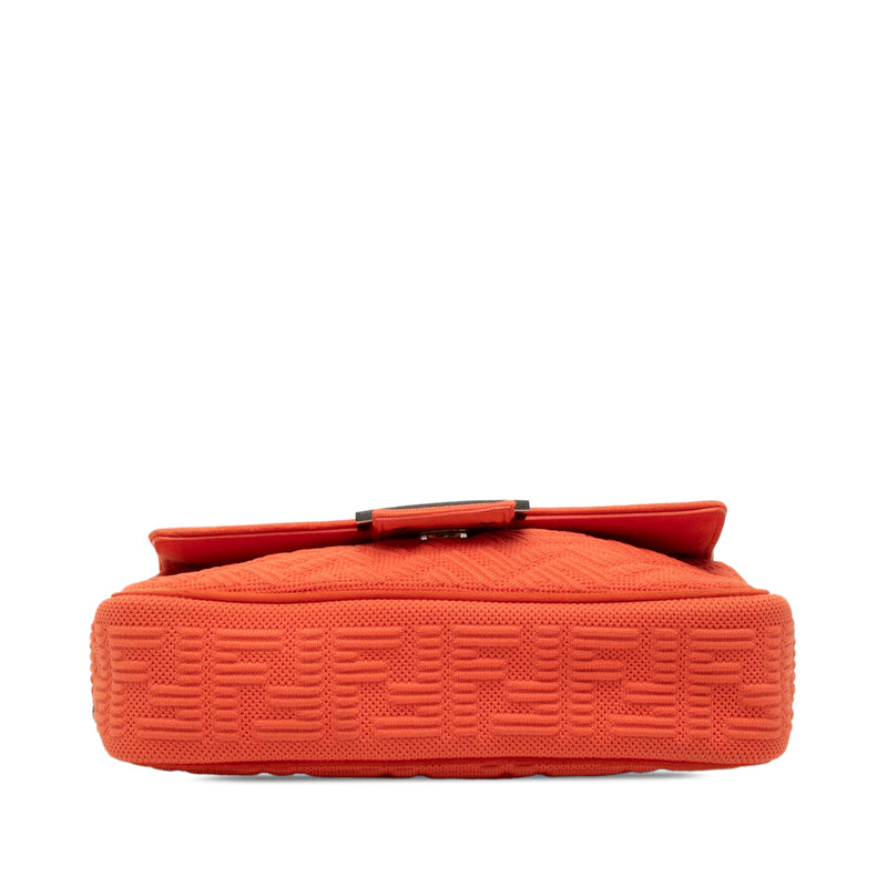 Zucca Embossed Technical Fabric Chain Midi Baguette - Image 3