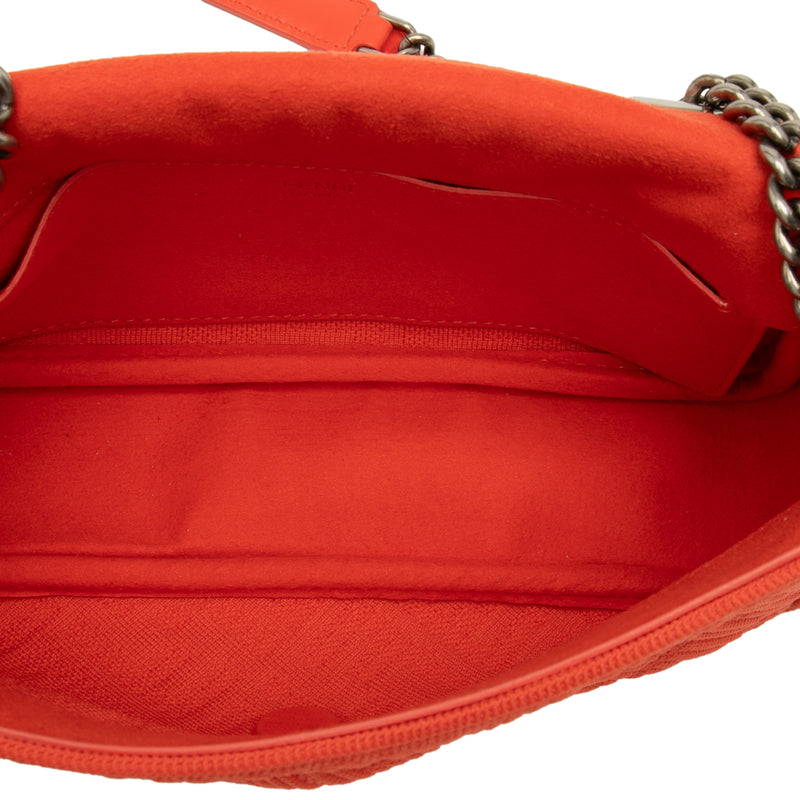 Zucca Embossed Technical Fabric Chain Midi Baguette - Image 4