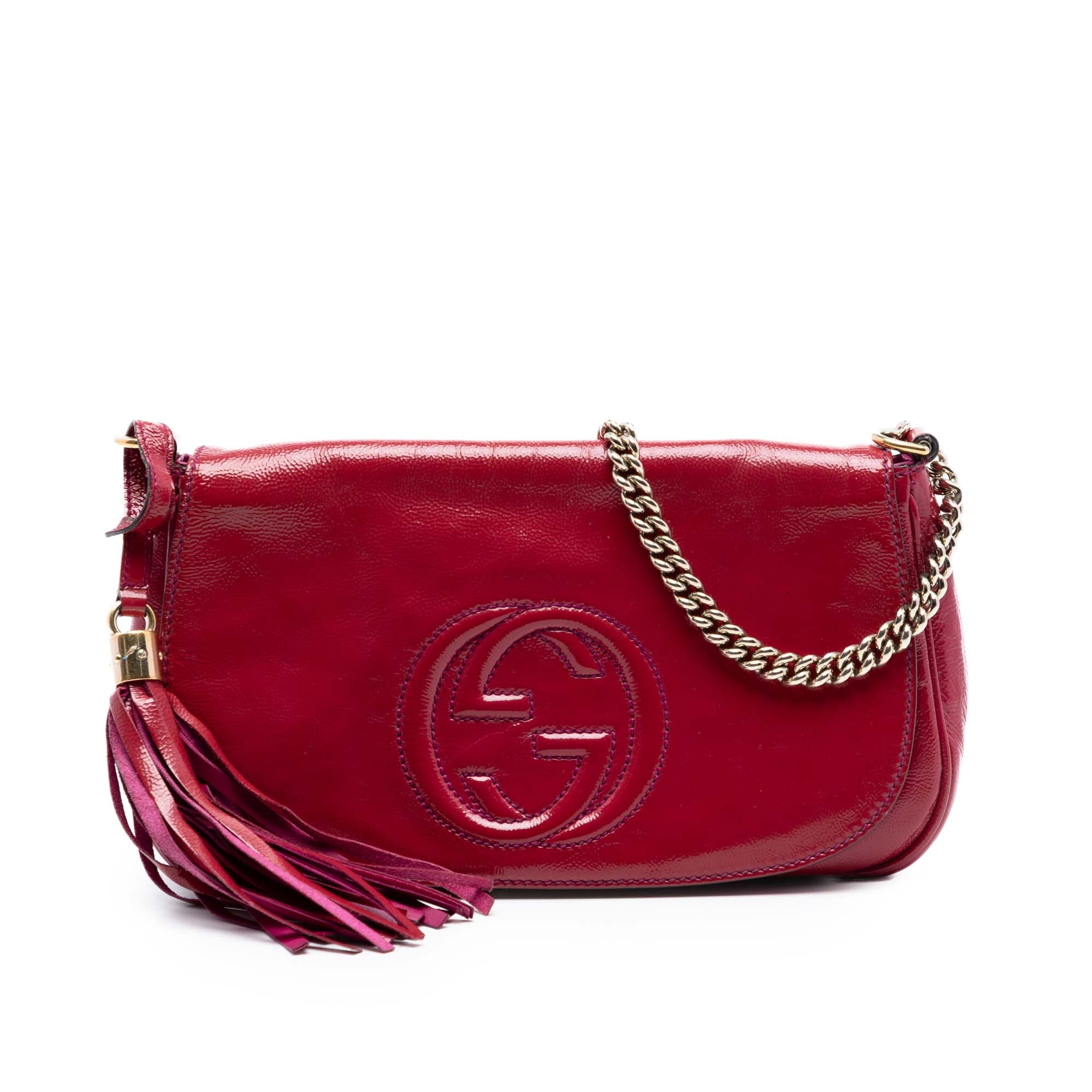 Medium Patent Soho Chain Flap Crossbody - Image 1