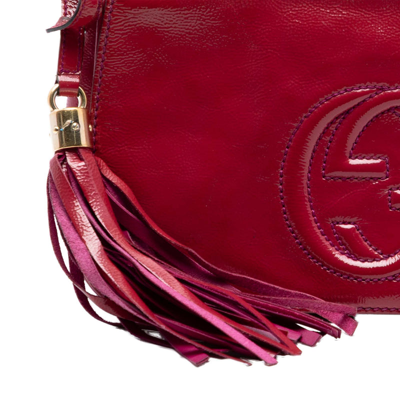 Medium Patent Soho Chain Flap Crossbody - Image 8