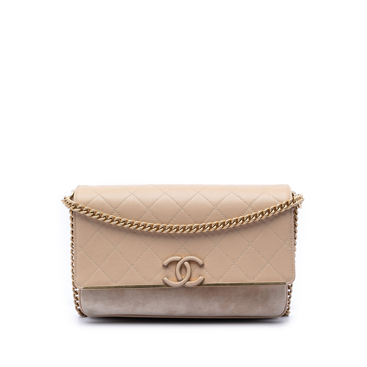 CC Stitched Caviar and Suede Lady Coco Flap - Image 1