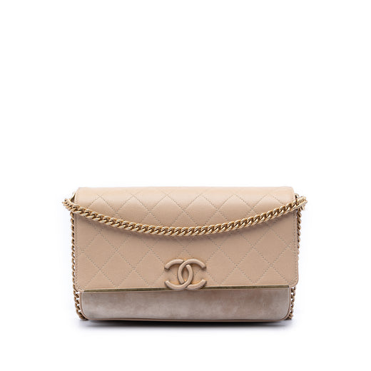 CC Stitched Caviar and Suede Lady Coco Flap - Image 1