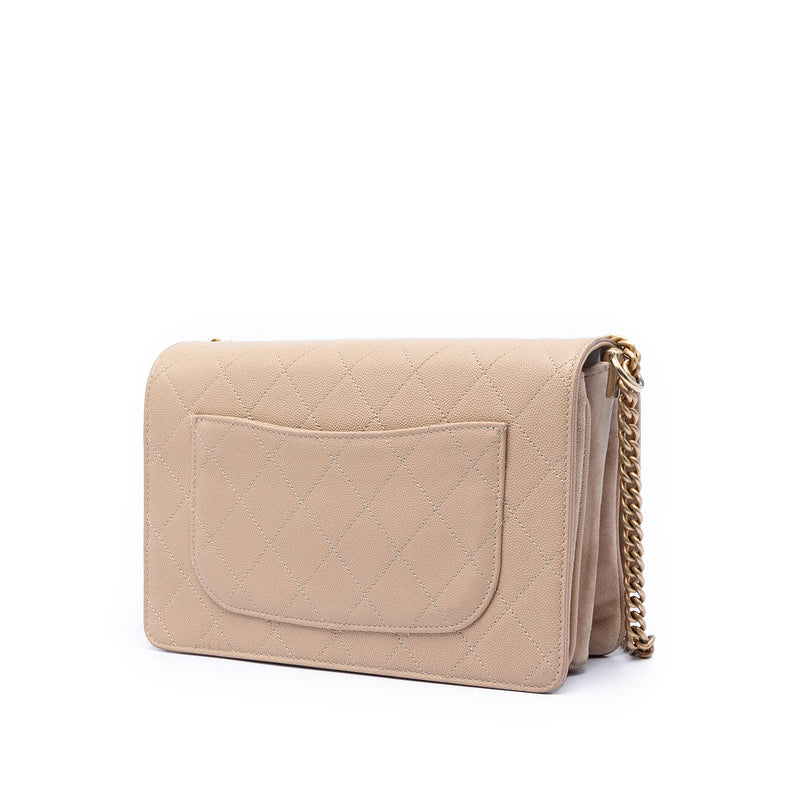 CC Stitched Caviar and Suede Lady Coco Flap - Image 2