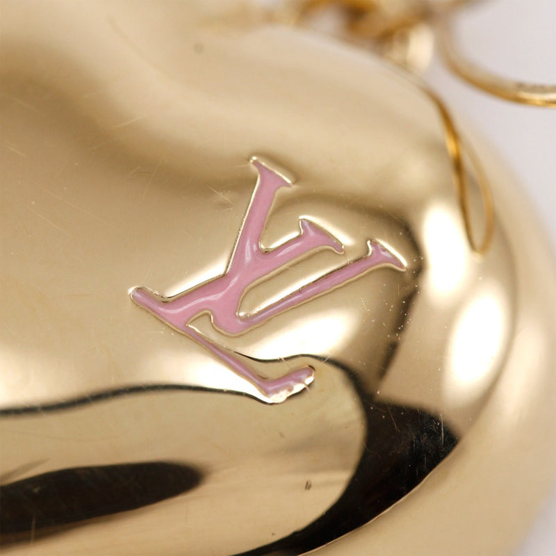 Gold Plated Resin and Strass Strawberry Heart Earrings - Image 4