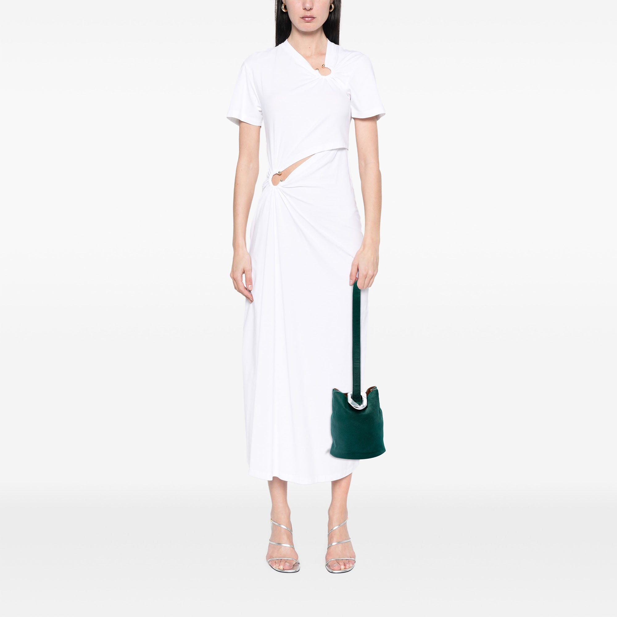 Small Pony Hair Drop Bucket Bag - Image 6