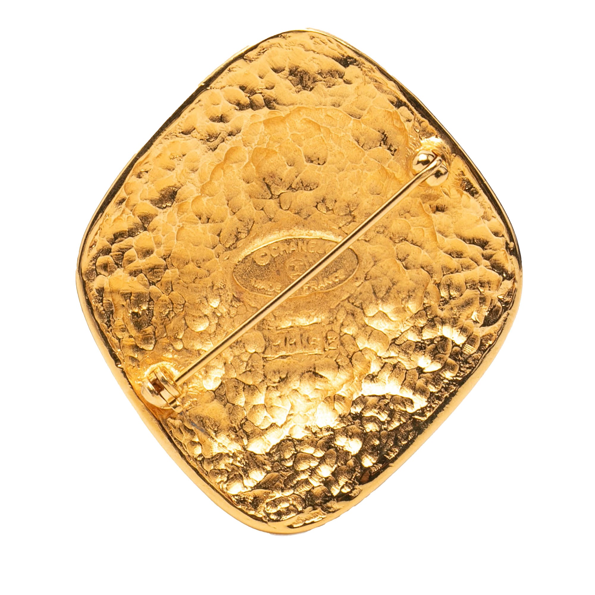 CC Gold Plated Diamond Brooch - Image 2