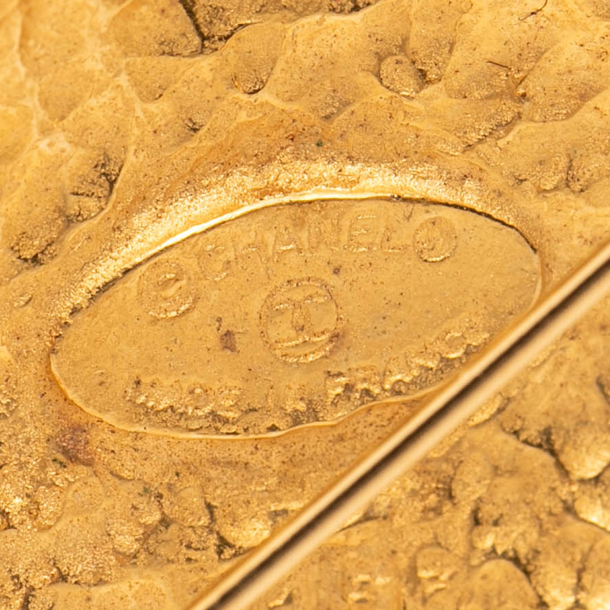 CC Gold Plated Diamond Brooch - Image 3