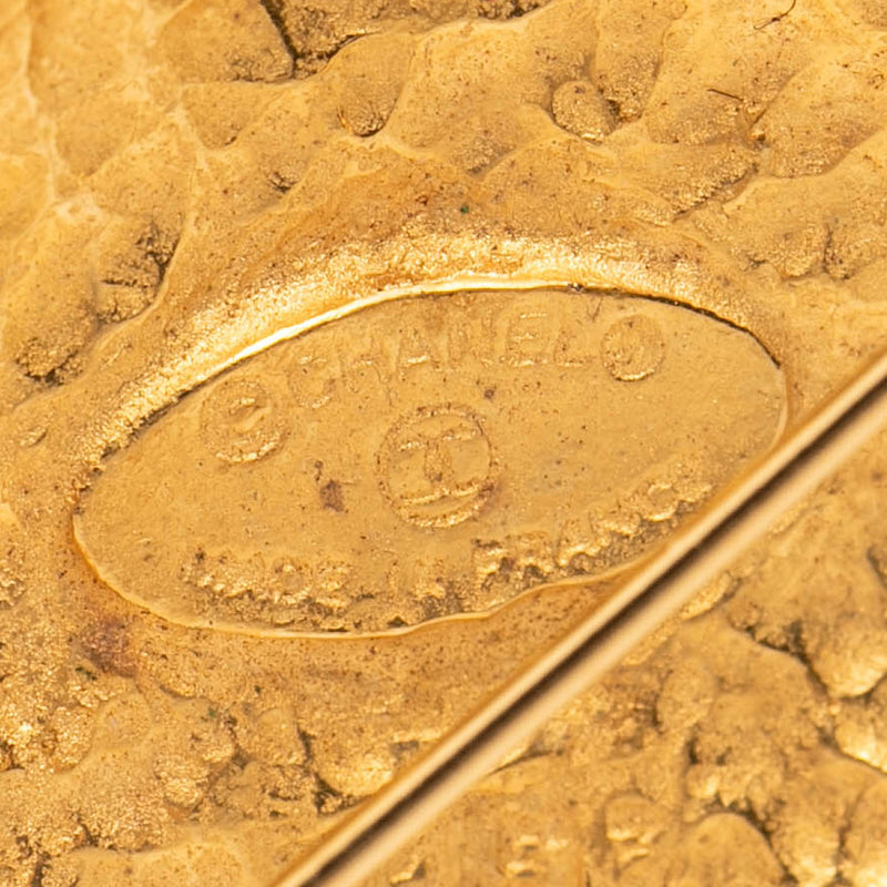 CC Gold Plated Diamond Brooch - Image 3