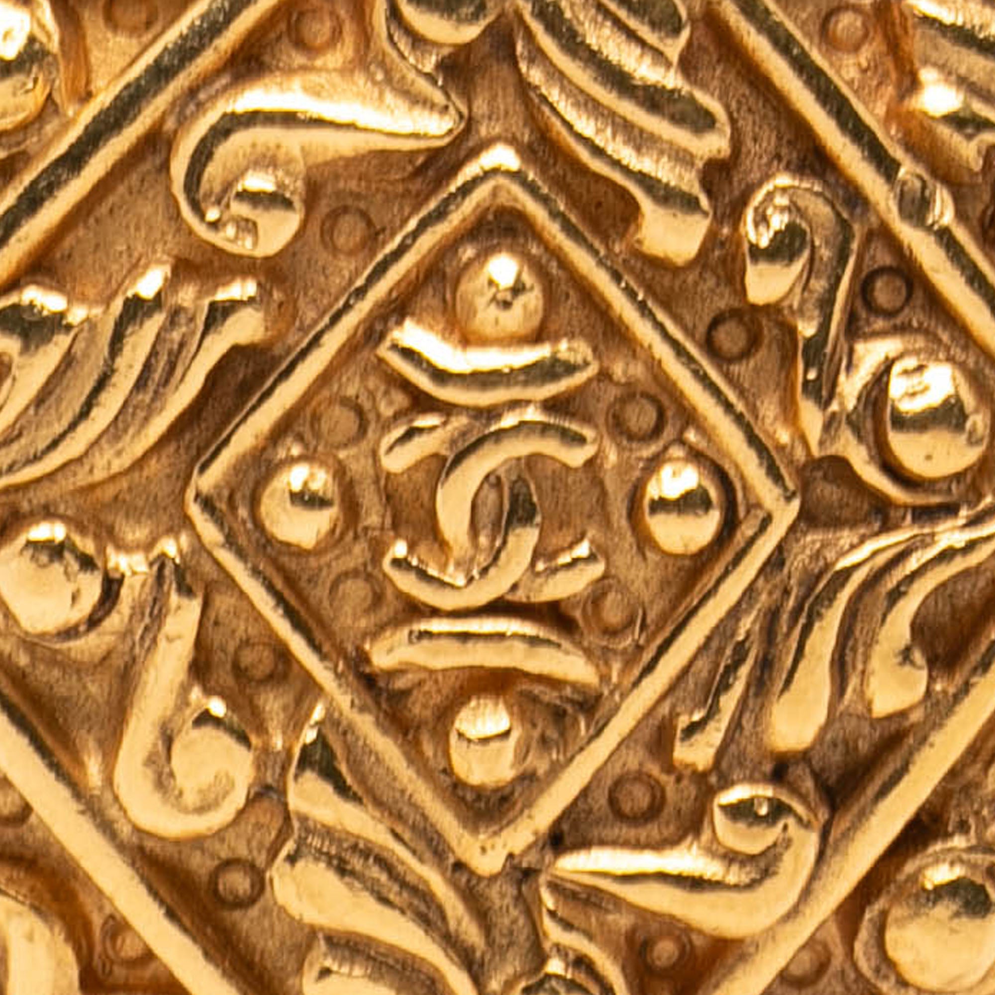 CC Gold Plated Diamond Brooch - Image 4