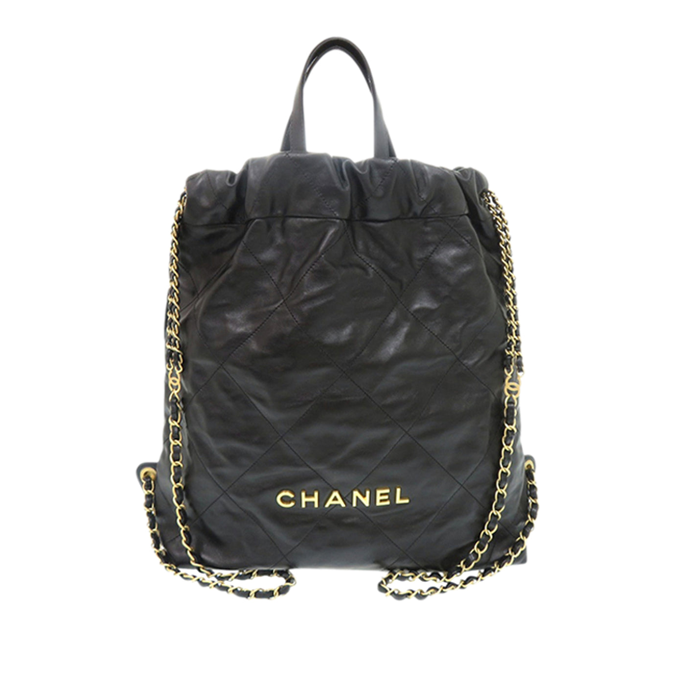 Large Quilted Shiny Calfskin 22 Backpack - Image 1