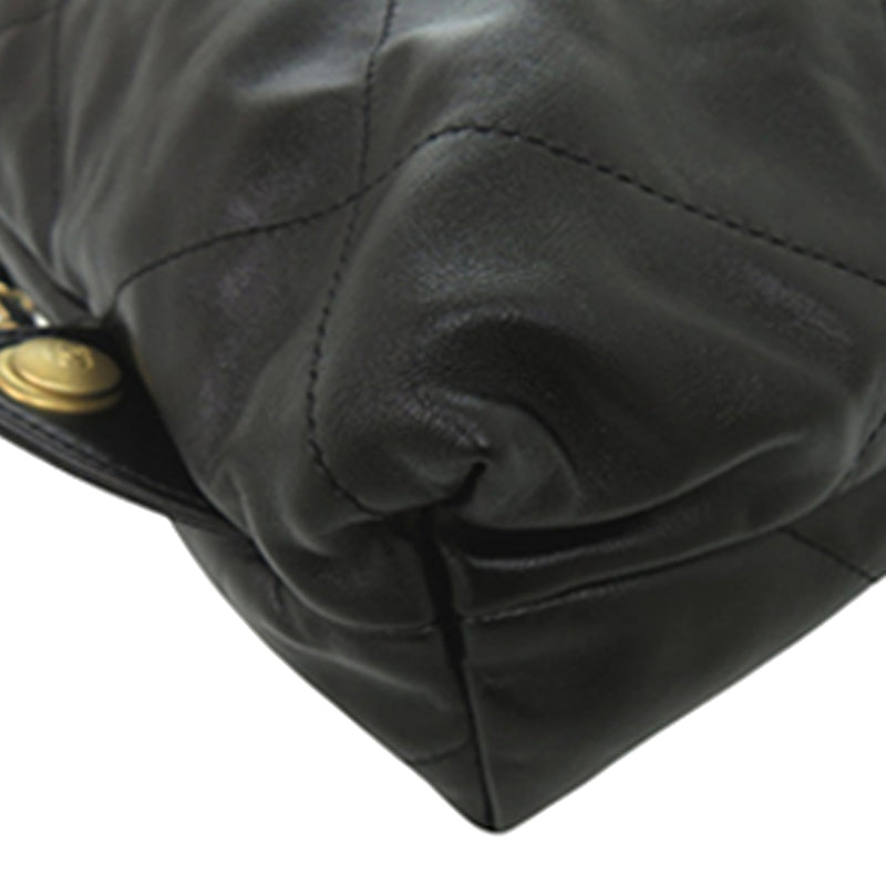 Large Quilted Shiny Calfskin 22 Backpack - Image 12