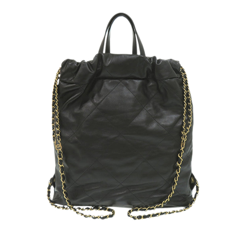 Large Quilted Shiny Calfskin 22 Backpack - Image 2