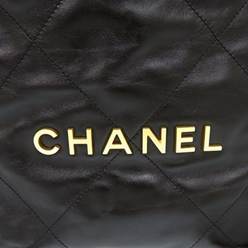 Large Quilted Shiny Calfskin 22 Backpack - Image 4