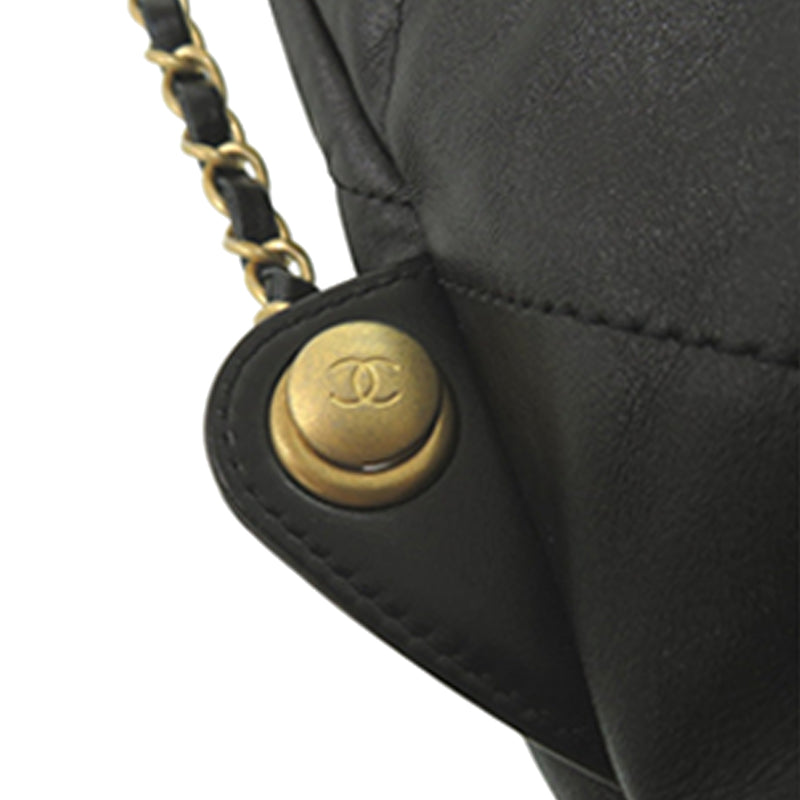 Large Quilted Shiny Calfskin 22 Backpack - Image 9