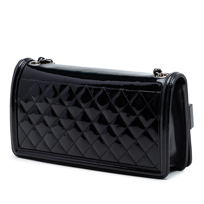 Patent and Acrylic Crystal Embellished Boy Brick Horizontal Flap - Image 2