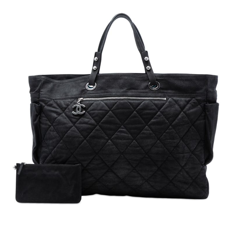 XL Quilted Coated Canvas Paris Biarritz Tote - Image 8