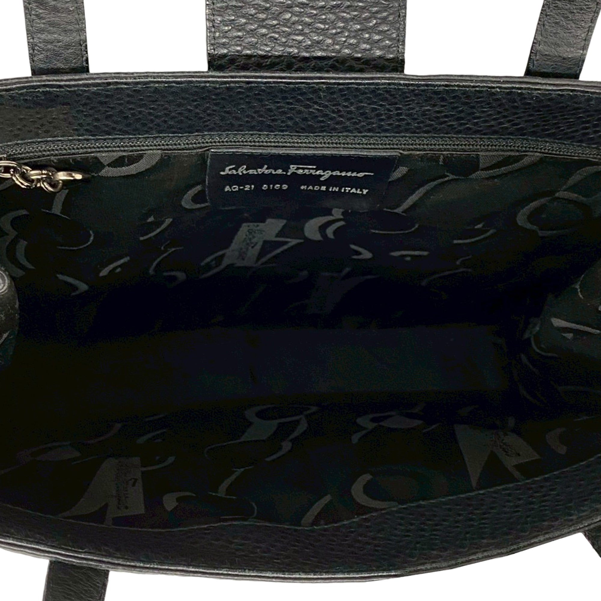 Pebbled Calfskin Double Gancini Tote - Image 4