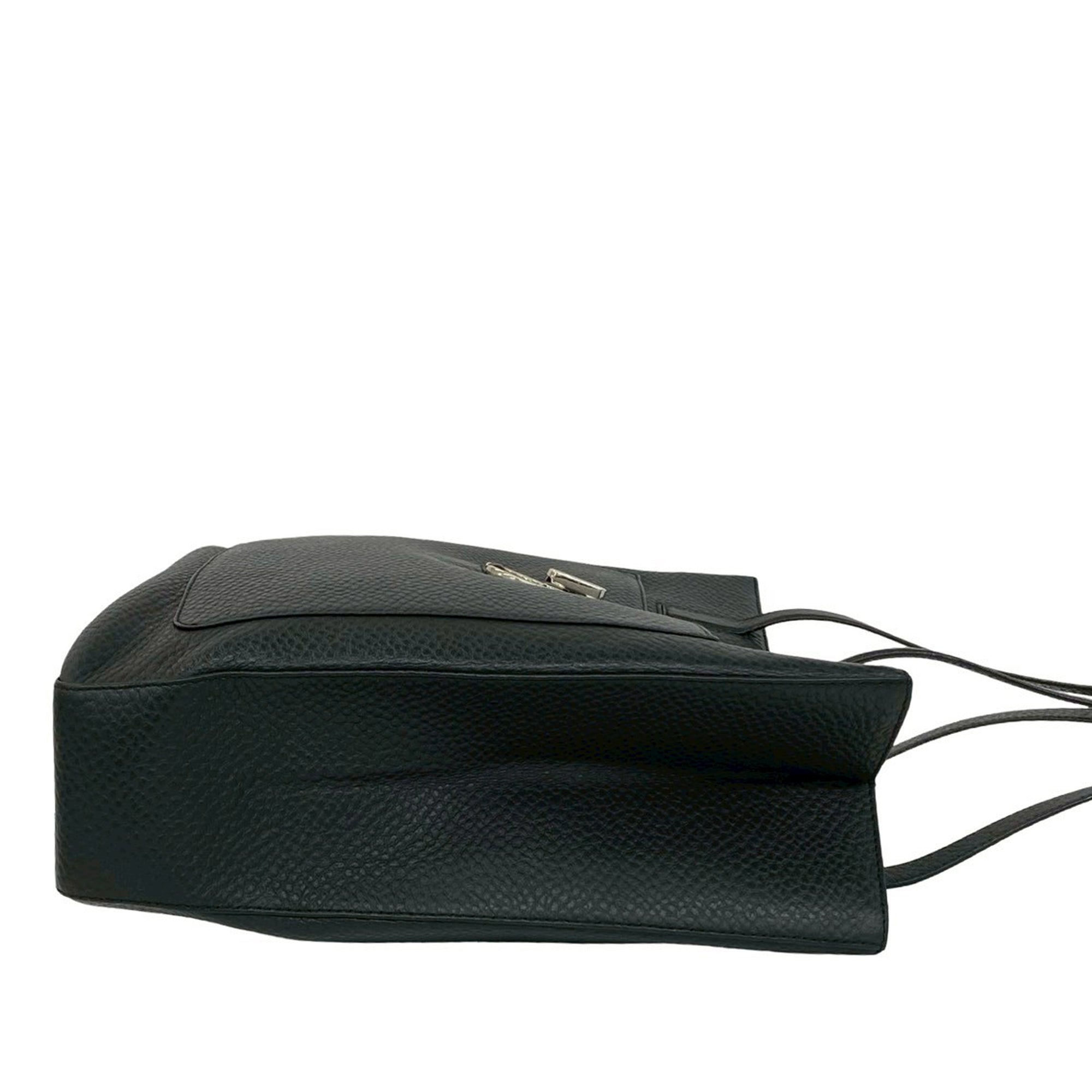 Pebbled Calfskin Double Gancini Tote - Image 7