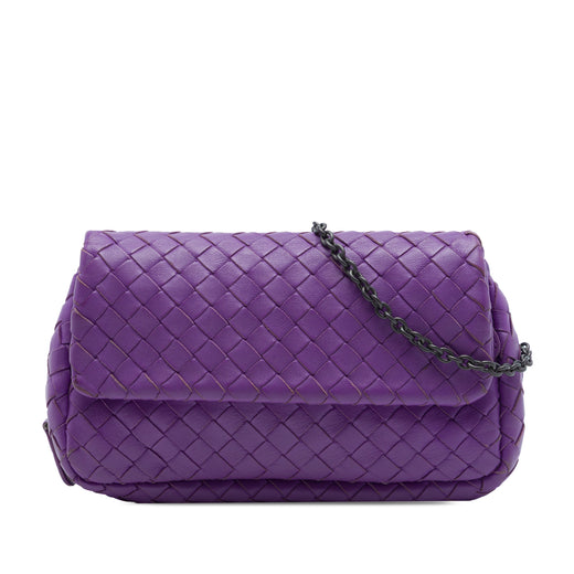 Mini Nappa Intrecciato Expandable Chain Flap Crossbody - Image 1