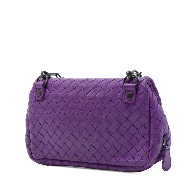 Mini Nappa Intrecciato Expandable Chain Flap Crossbody - Image 2