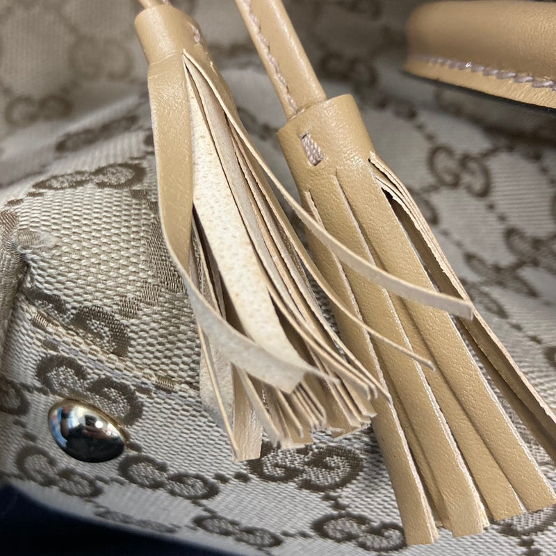 GG Canvas Web Tassel Tote - Image 6