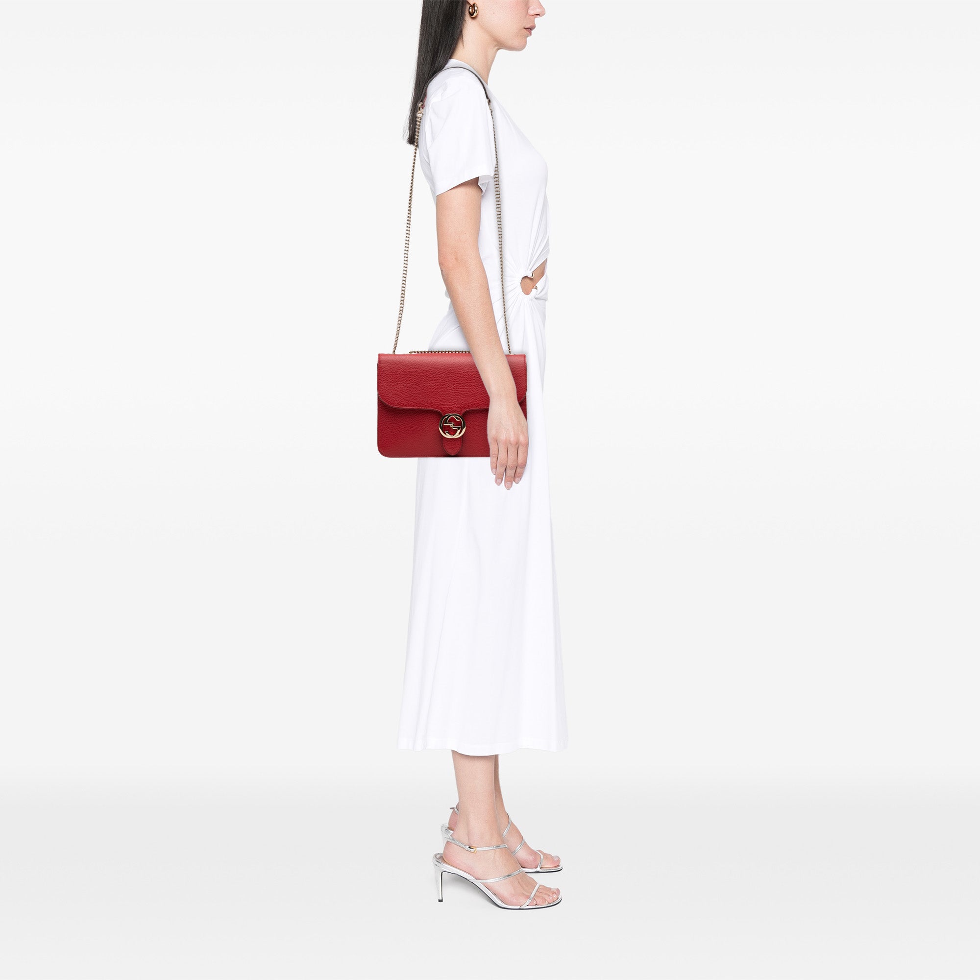 Medium Dollar Calfskin Interlocking G Crossbody - Image 9
