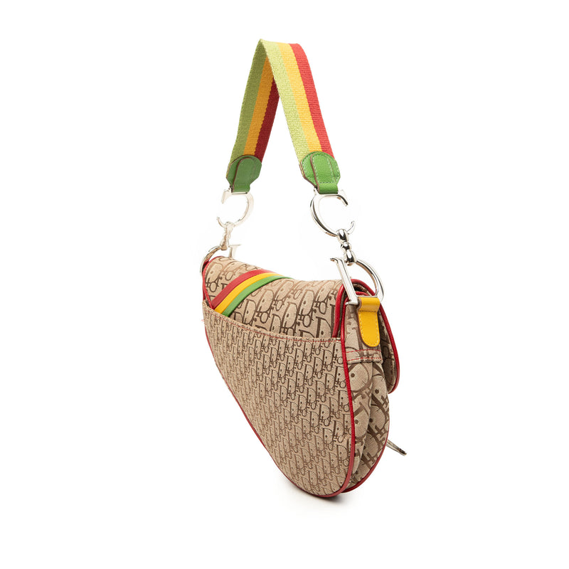 Diorissimo Canvas Rasta Saddle Bag - Image 2