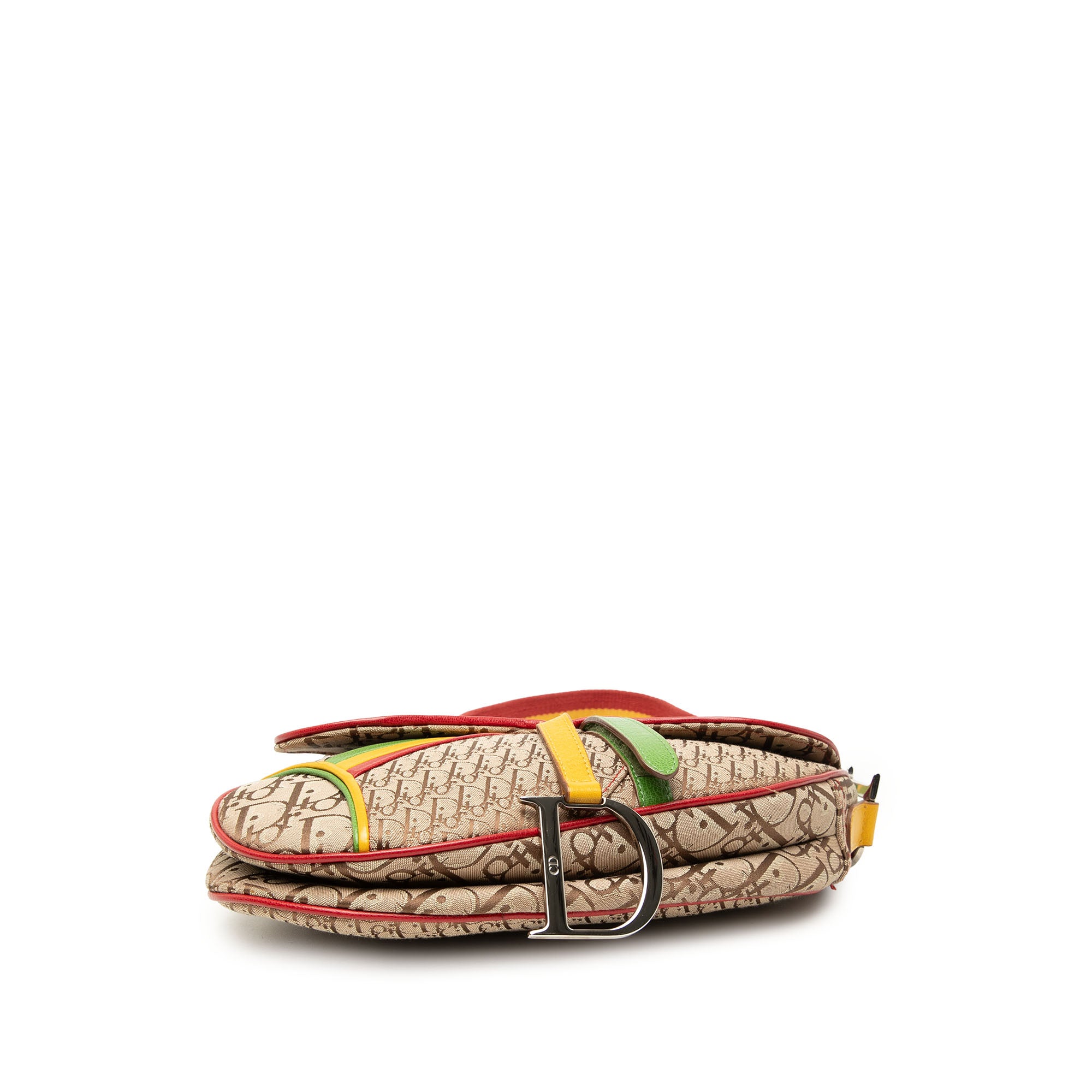 Diorissimo Canvas Rasta Saddle Bag - Image 3