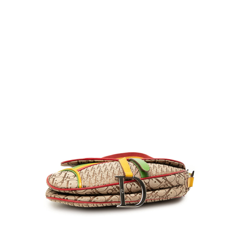 Diorissimo Canvas Rasta Saddle Bag - Image 3