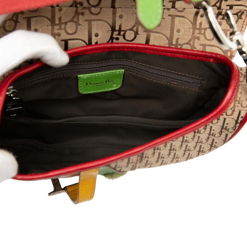 Diorissimo Canvas Rasta Saddle Bag - Image 4