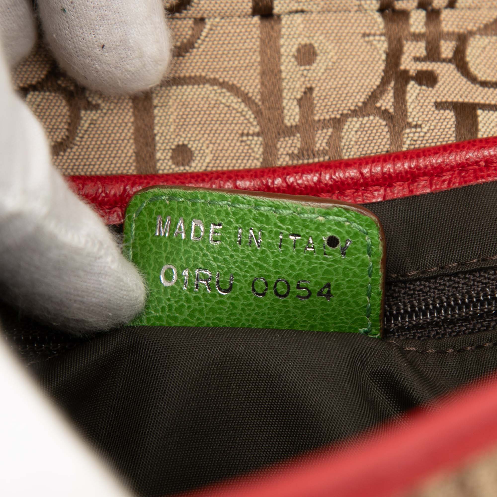 Diorissimo Canvas Rasta Saddle Bag - Image 6