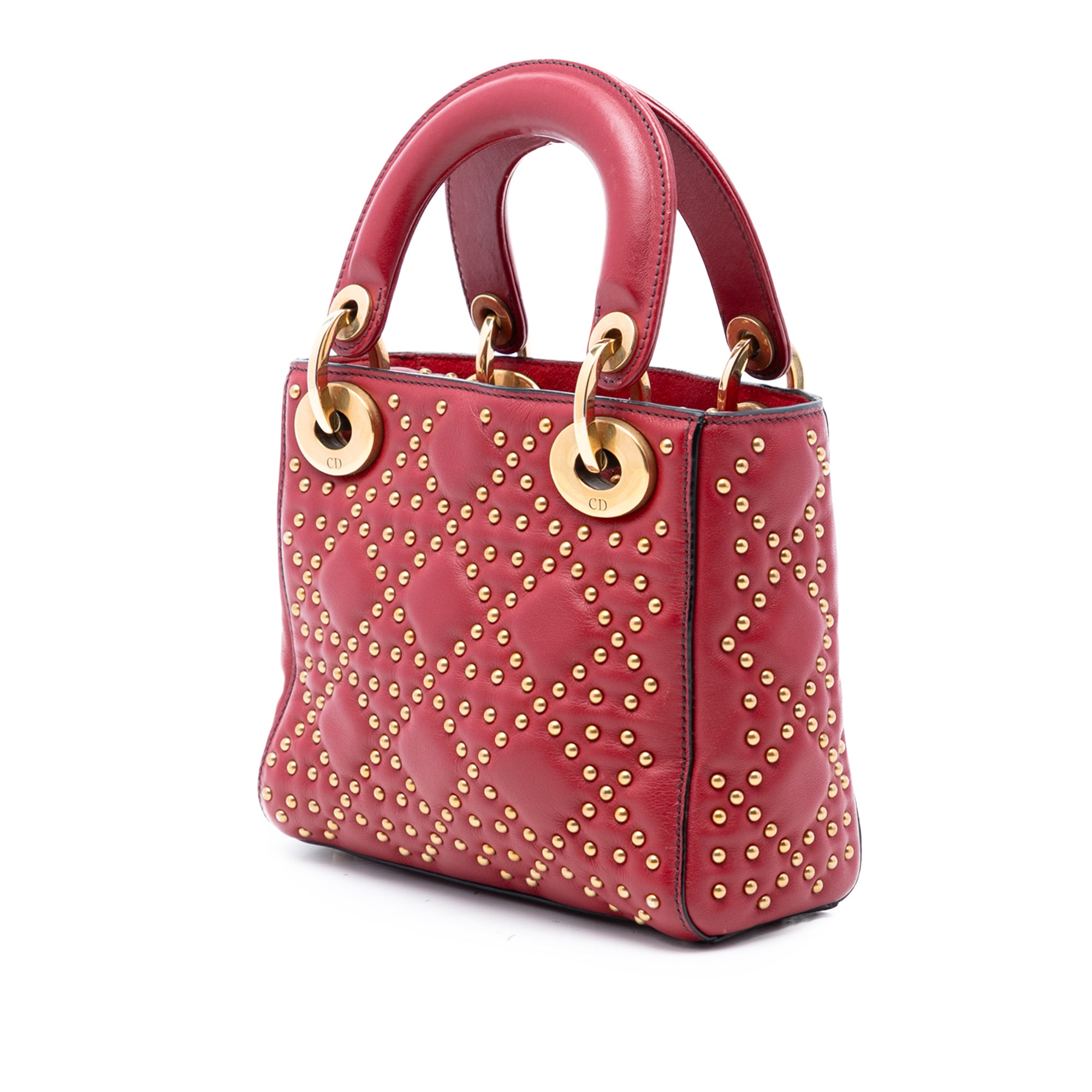 Mini Lambskin Cannage Studded Supple Lady Dior - Image 2