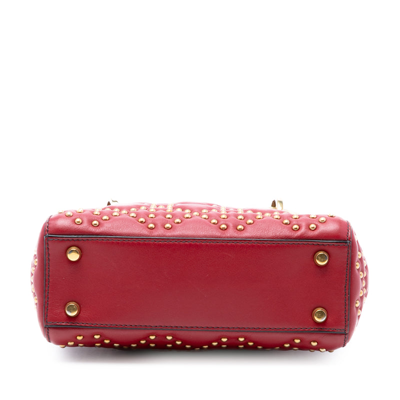 Mini Lambskin Cannage Studded Supple Lady Dior - Image 3