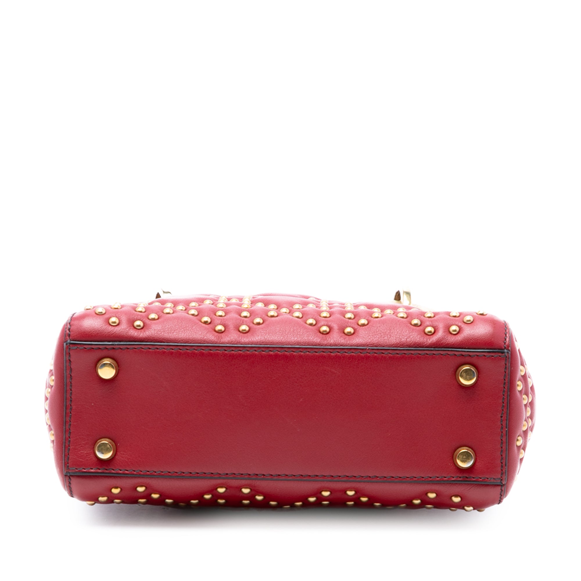 Mini Lambskin Cannage Studded Supple Lady Dior - Image 3