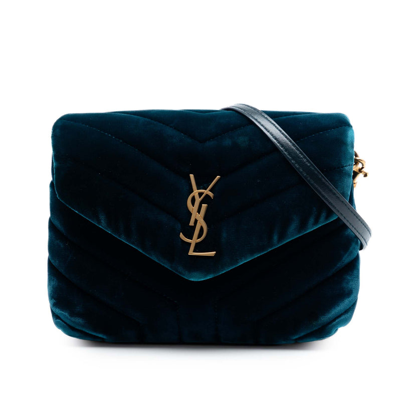 Small Matelasse Velvet Monogram LouLou Shoulder Bag