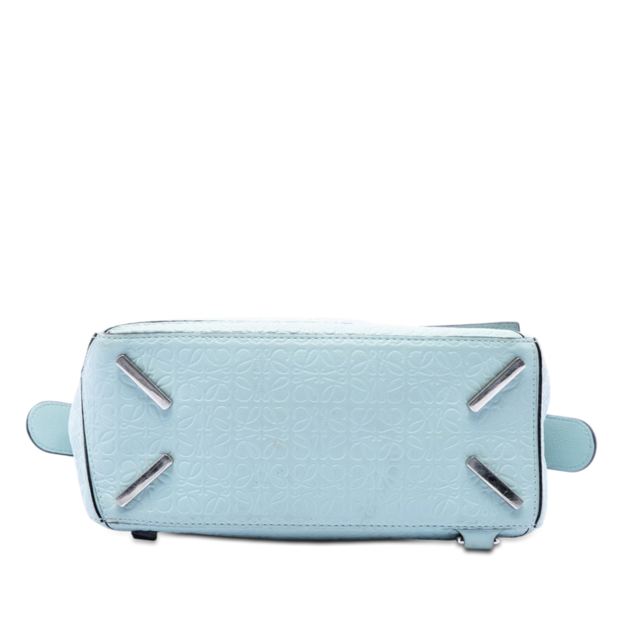 Small Anagram Embossed Calfskin Puzzle Satchel - Image 3