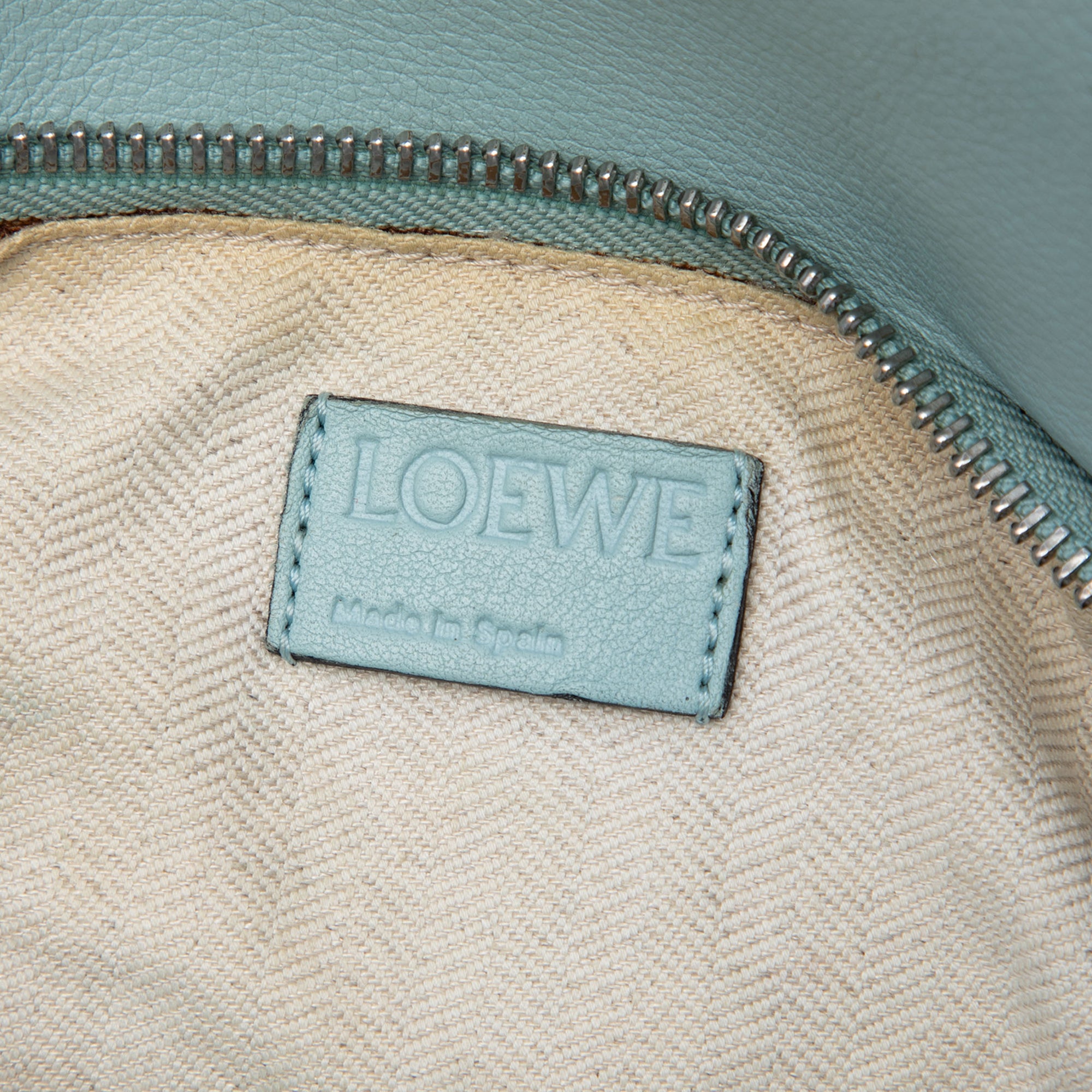 Small Anagram Embossed Calfskin Puzzle Satchel - Image 5