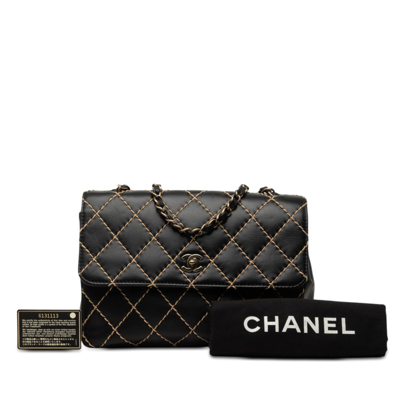 Jumbo CC Quilted Lambskin Wild Stitch Flap - Image 7