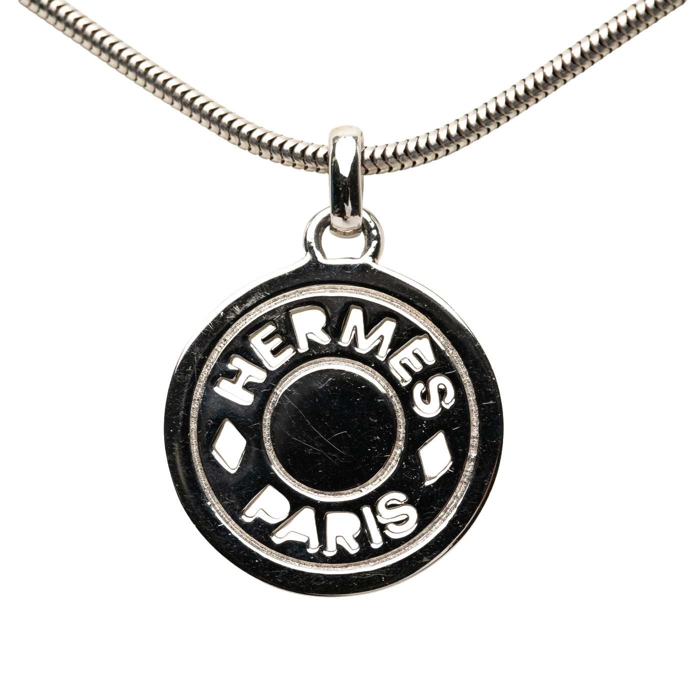 Palladium Plated Clou de Selle Pendant Necklace - Image 1