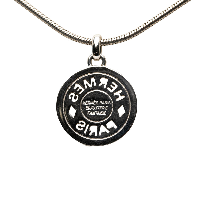 Palladium Plated Clou de Selle Pendant Necklace - Image 2