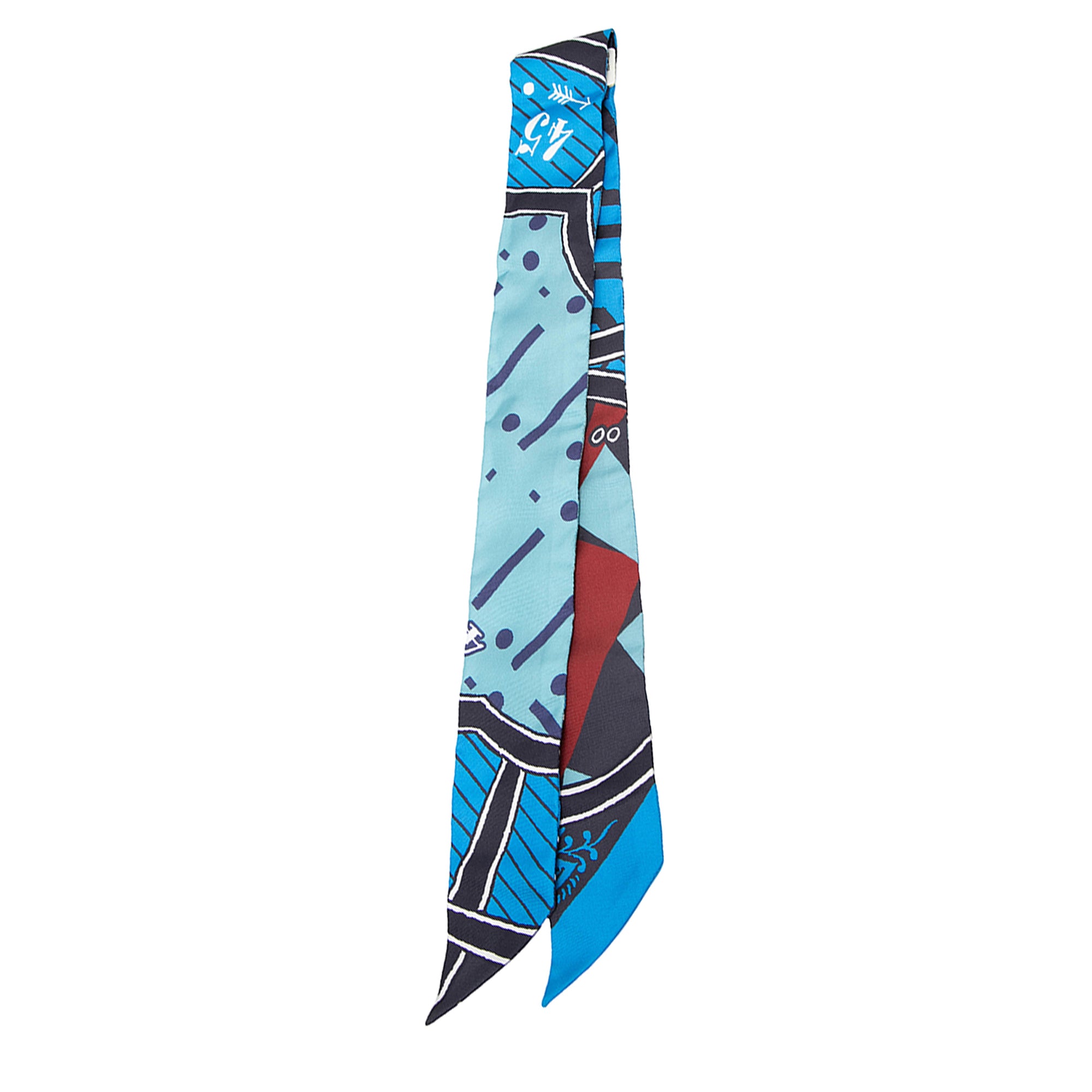 Jeu de Soie Uniforme Twilly Silk Scarf - Image 2