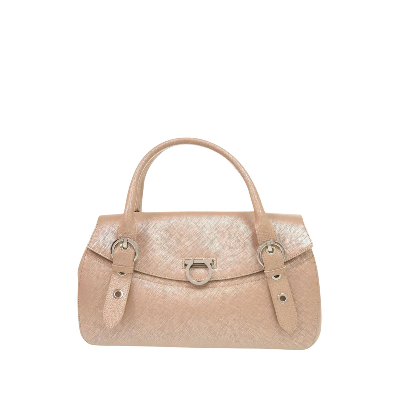 Metallic Calfskin Gancini Handbag - Image 1