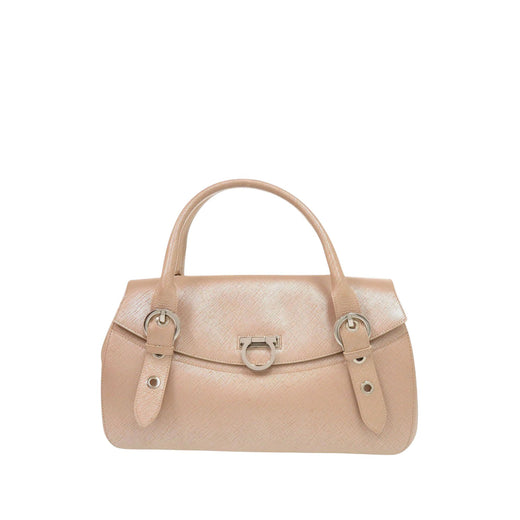 Metallic Calfskin Gancini Handbag - Image 1
