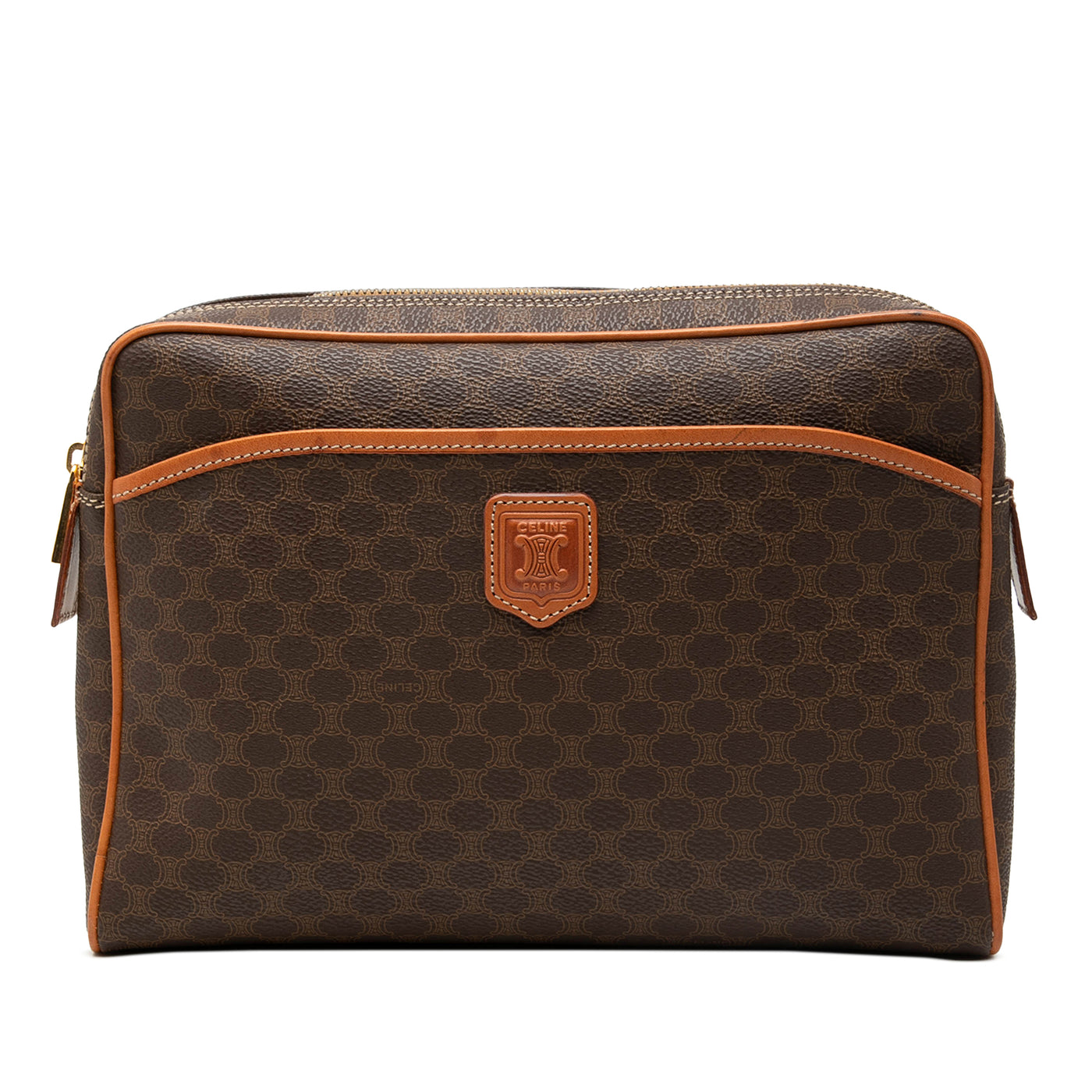 Macadam Coated Canvas Clutch - Image 1
