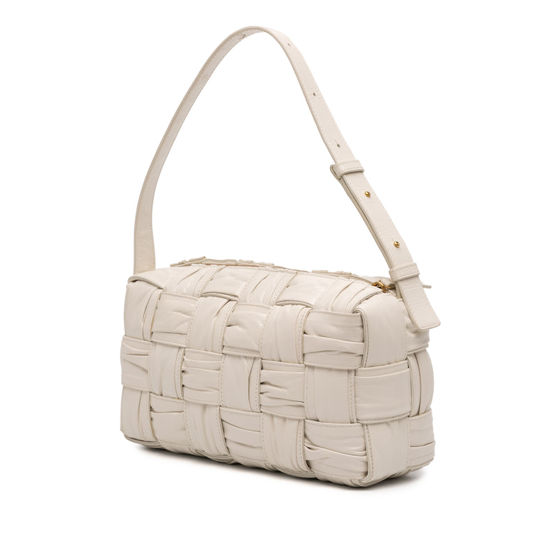 Calfskin Intreccio Plisse Cassette Shoulder Bag - Image 2