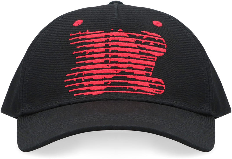 Palm Angels Pmlb094s24fab004 Baseball Cap — Black Cotton Caps