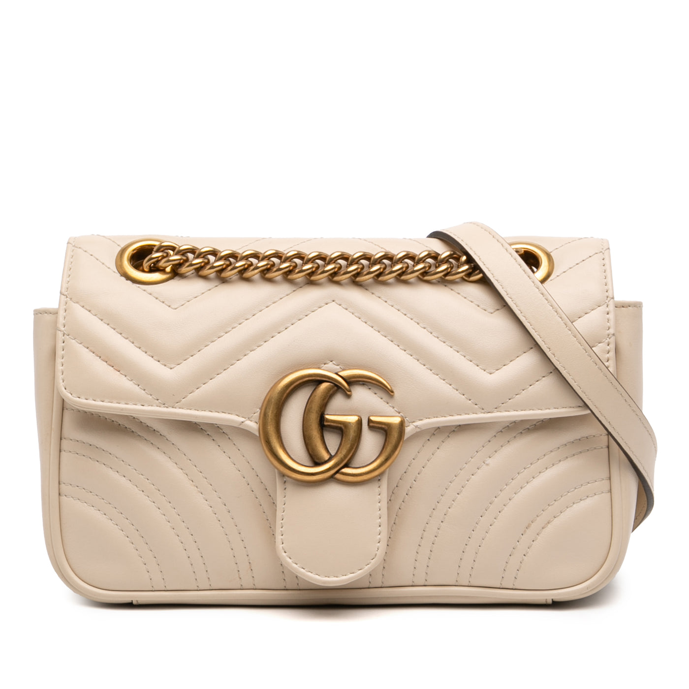 Small GG Marmont Matelasse Calfskin Shoulder Bag - Image 1