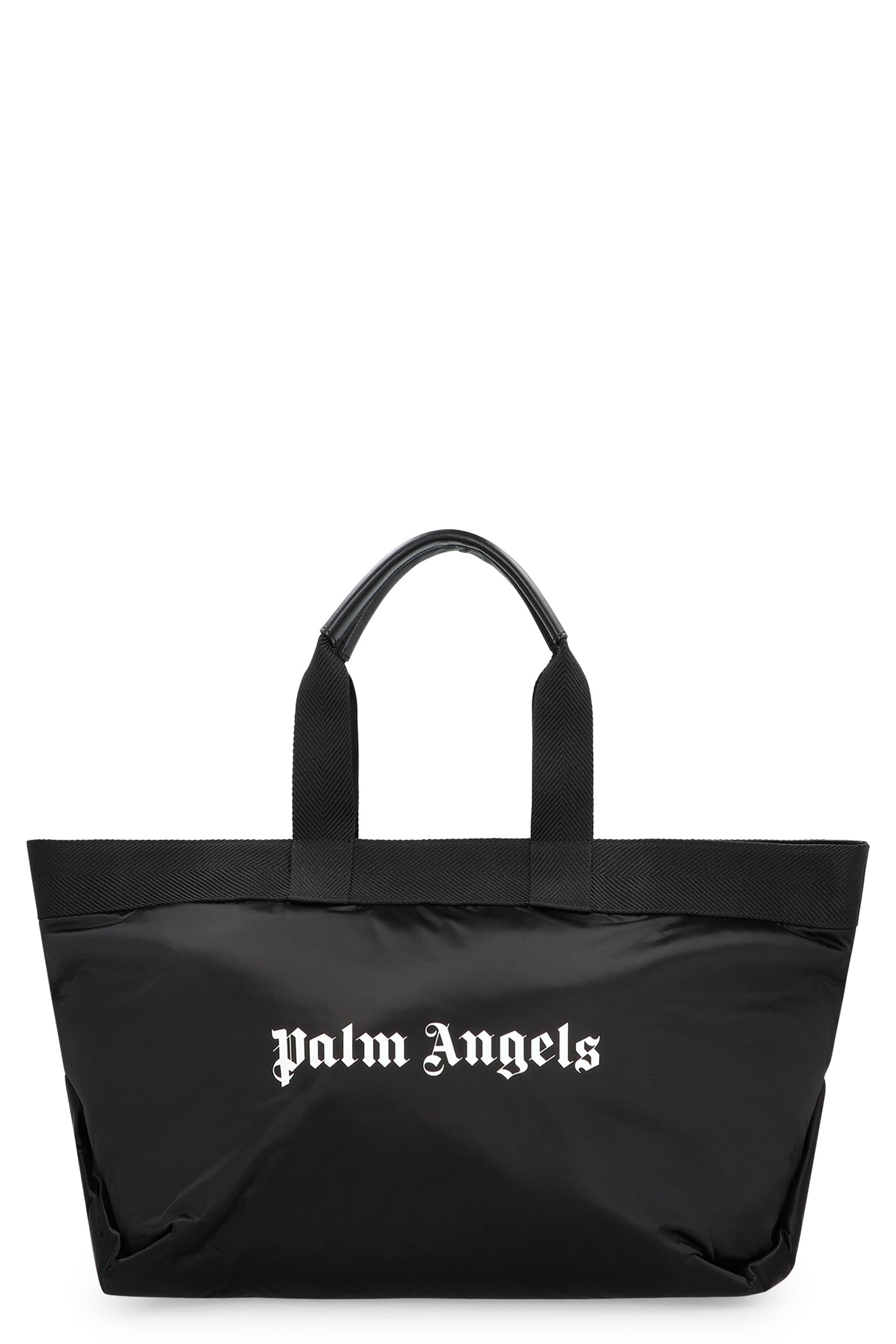 Palm Angels Logo-Print Nylon Tote Bag — Black Polyamide